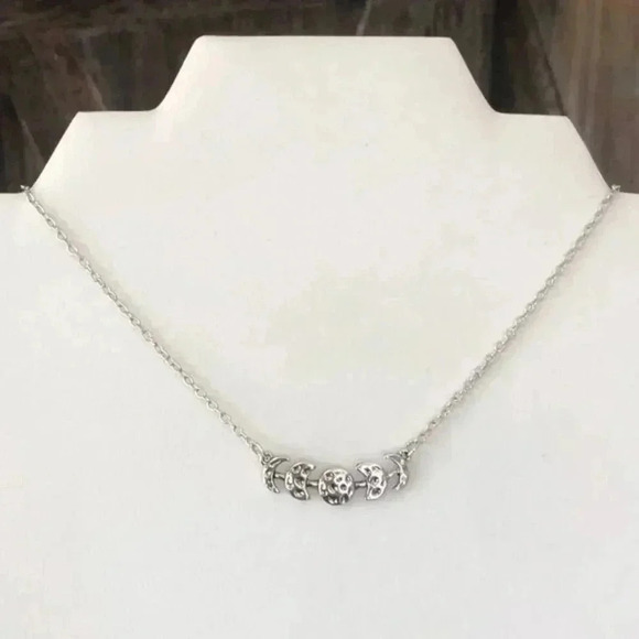 Phases of the Moon Stainless Steel Necklace NWT - Picture 2 of 4